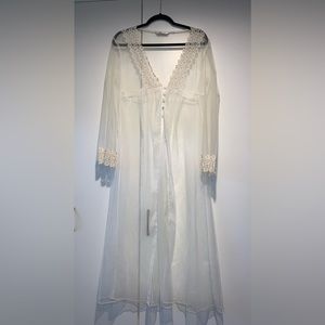 Delicates Sheer Cream Robe